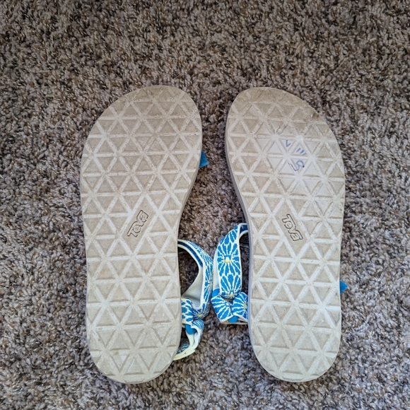 Teva Original Universal Standard Flower Loom Birch Ibiza Blue - Picture 5 of 5